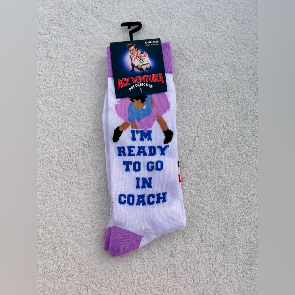 Ace Ventura Socks New Put Me in Coach Pet Detective Jim Carrey